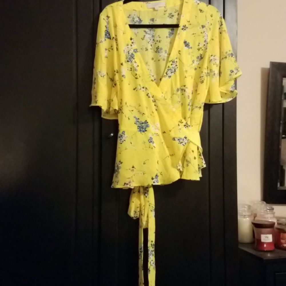 Silky peplum blouse